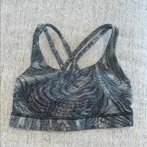 Lululemon Strappy Black and Gray Sports Bra